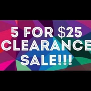 5 for $25 sale!